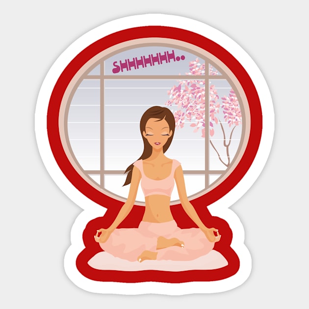 relaxing yoga condition Sticker by MestArtwork